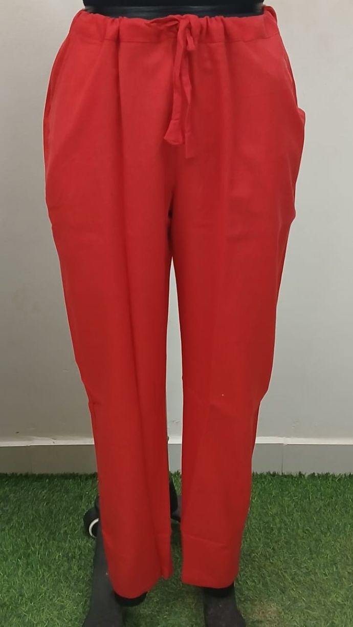 Red Cotton Pants