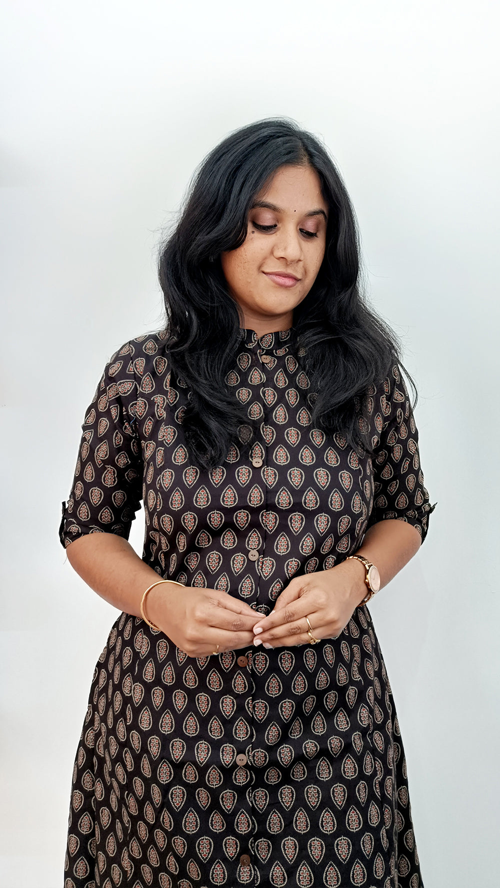 Black Ajrakh Aline Co-ord Set